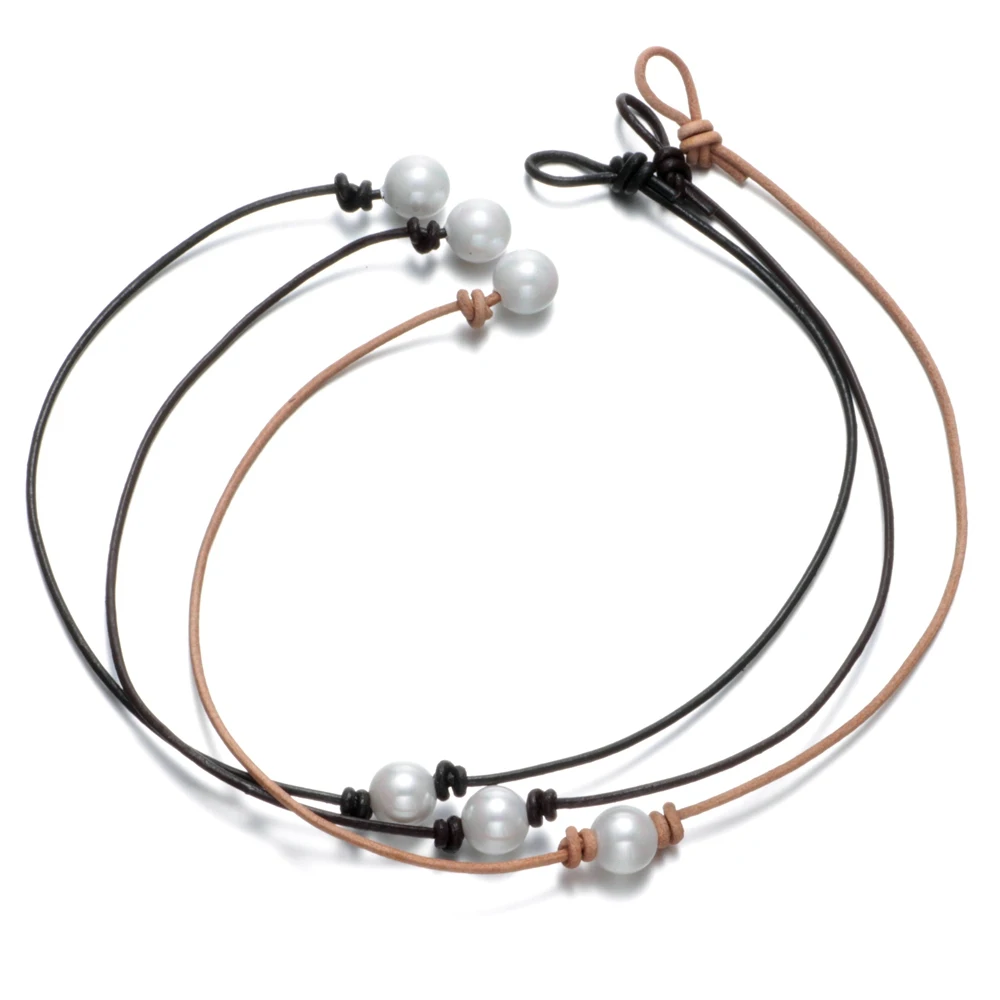 Ожерелье чокер из натуральной кожи с искусственным жемчугом 2020|fashion jewelry|jewelry