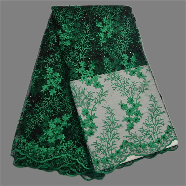 New arrival French net lace fabric with beads embroidery tulle material for party dress IPN8(5yards/lot)multi color | Дом и сад
