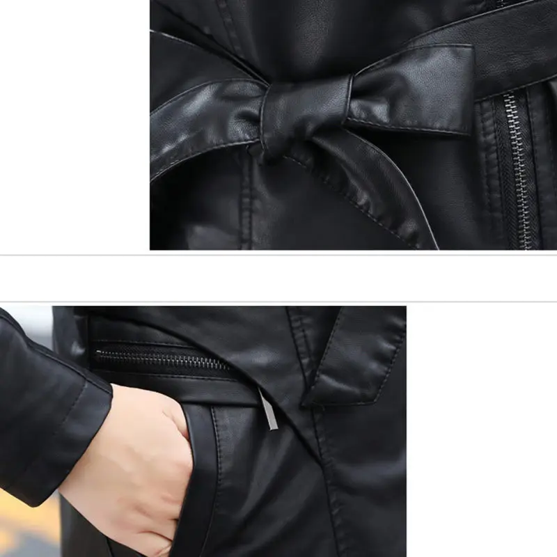 

Leather Jacket For Women 2018 Autumn Black Leather Coat Female Slim Plus Size S-3XL PU Leahter Jacket Women's Outerwear LQ342