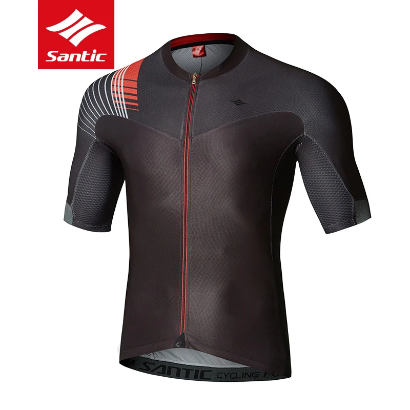 New Santic Mens Spring Summer Cycling Jersey Breathable Quick Dry MTB Road Bike Shirts Short Sleeve Anti-Sweat Bicycle Clothing