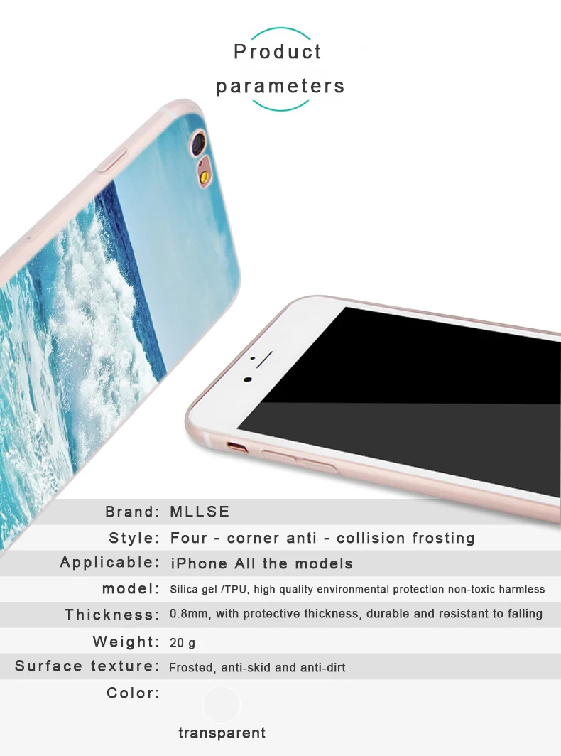 Мягкий чехол из ТПУ для i13 12 Mini 11 Pro XS Max XR X 8 7 6 Plus SE 2020 S с морскими волнами пляжным