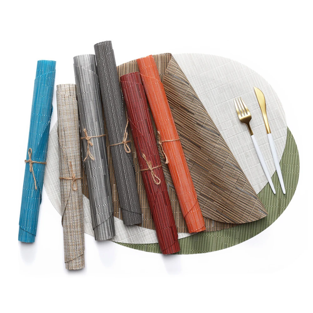 Teslin PVC столовые приборы Европейский стиль Западный коврик Нескользящая изоляция