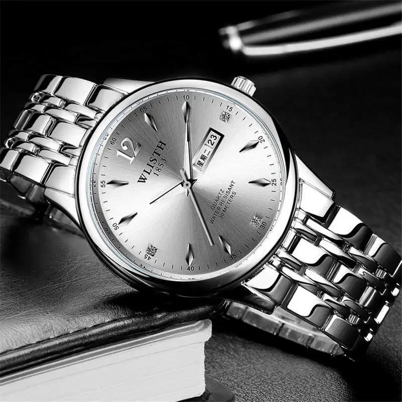 Часы наручные WLISTH Мужские кварцевые многофункциональные водонепроницаемые
