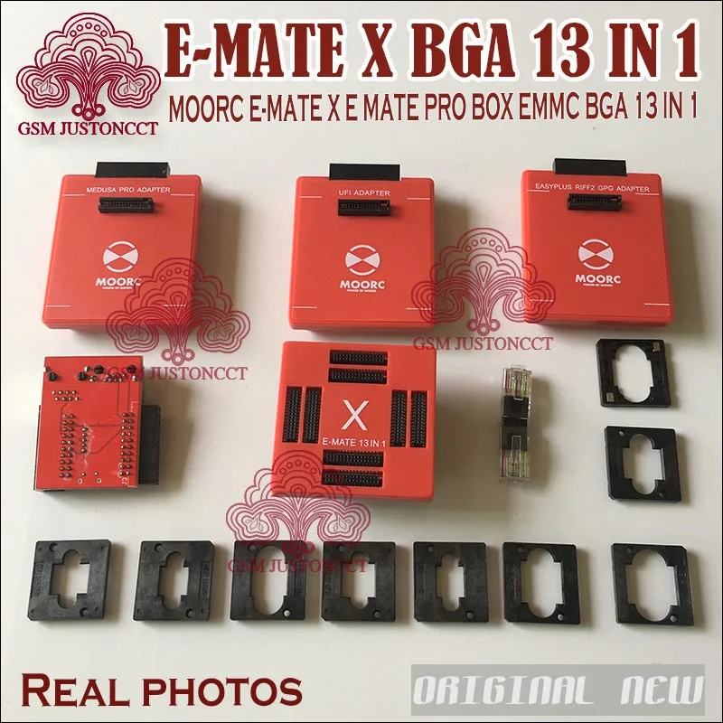 Новый MOORC E MATE X PRO BOX EMMC BGA 13 в 1 поддержка 100 136 168 153 169 162 186 221 529|Детали устройств связи|