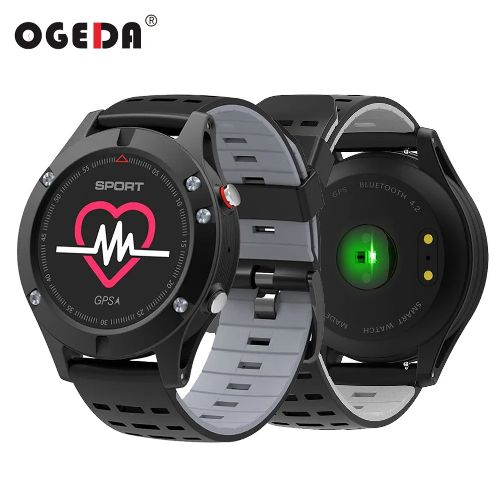 OGEDA мужские F5 GPS умные часы альтиметр барометр термометр Bluetooth 4 2 носимые