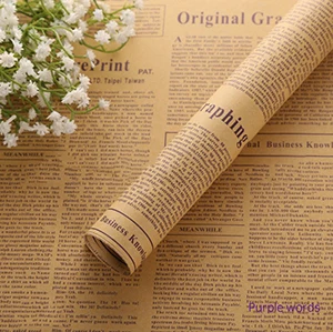 Purple words 10 шт./партия Рождественская упаковочная бумага рулон винтажные новости бумага двухстороннее одеяло с декором искусство крафт для рождественской вечеринки креативный - Цвет: Purple words