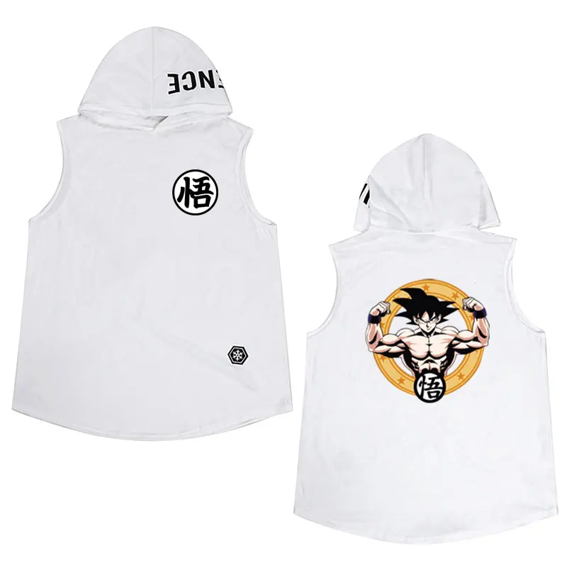 Новинка camiseta dragon ball модная футболка без рукавов с капюшоном летняя футболка с принтом dragon ball футболка с персональным принтом Мужская футболка