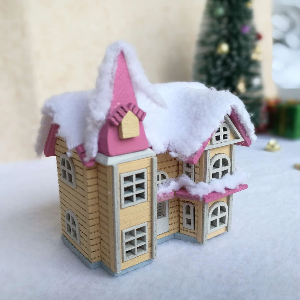 DIY особняк двойной чердак Кукольный дом с мебелью и аксессуарами 1/12 Сказочный