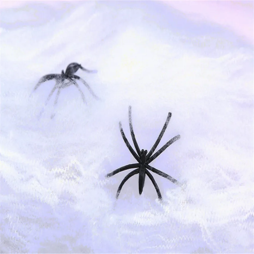 Пластиковая паутина хлопок реквизит для дома с привидениями белый большой паук