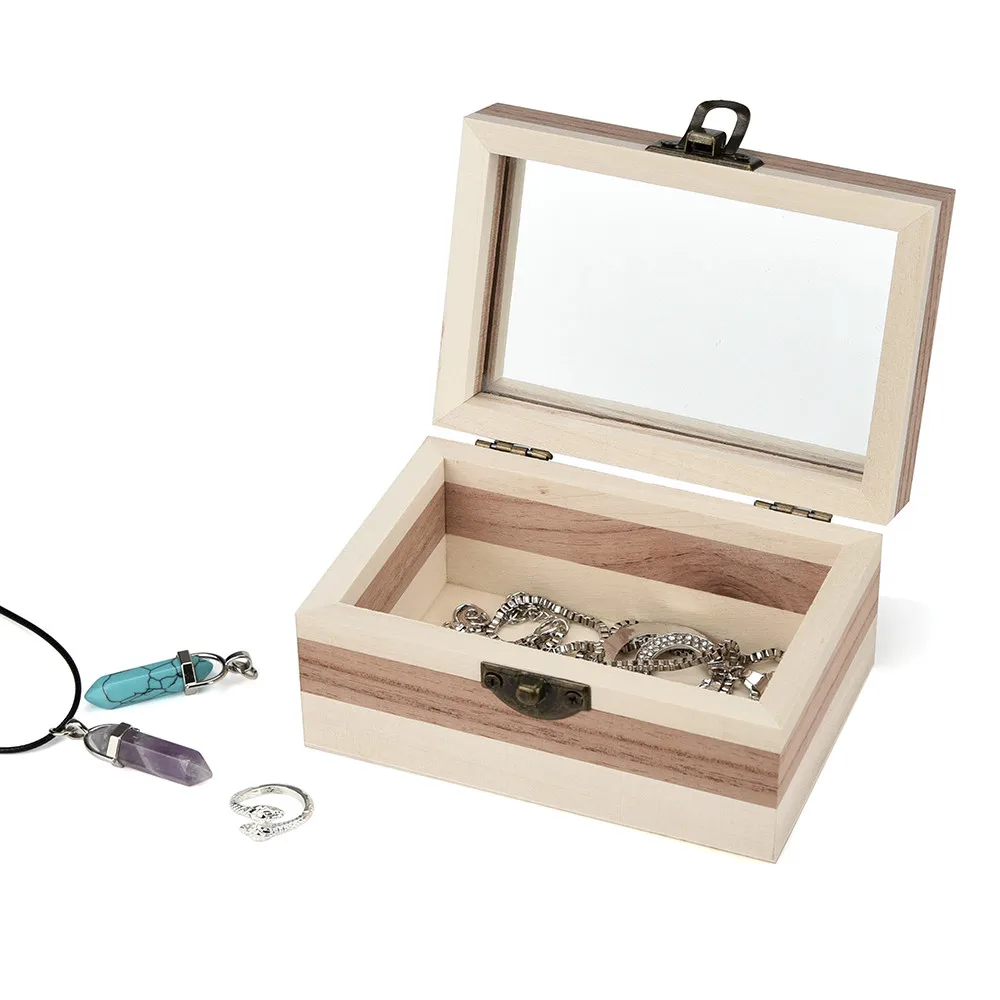 Многофункциональный ящик для хранения 2 размера Ретро Зеркало любви с замком