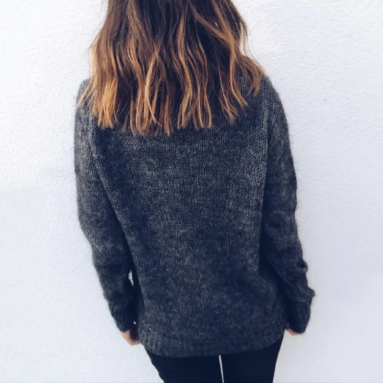 New Turtleneck Women Pullover Sweater Solid Long Sleeve Knitted Jumper Soft Winter Tops Plus Size 5XL | Женская одежда