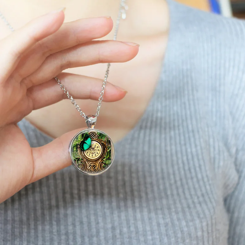 Ожерелье бабочка в стиле стимпанк для сада|necklace accessories|butterfly necklacependant necklace |