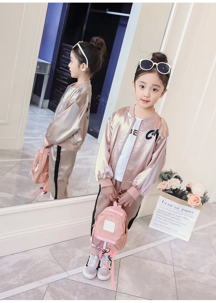 new autumn cotton kids clothes girls clothing baby outfits Long Sleeve+ Pants 2PCS Suits sport clothing set trainsuit kids