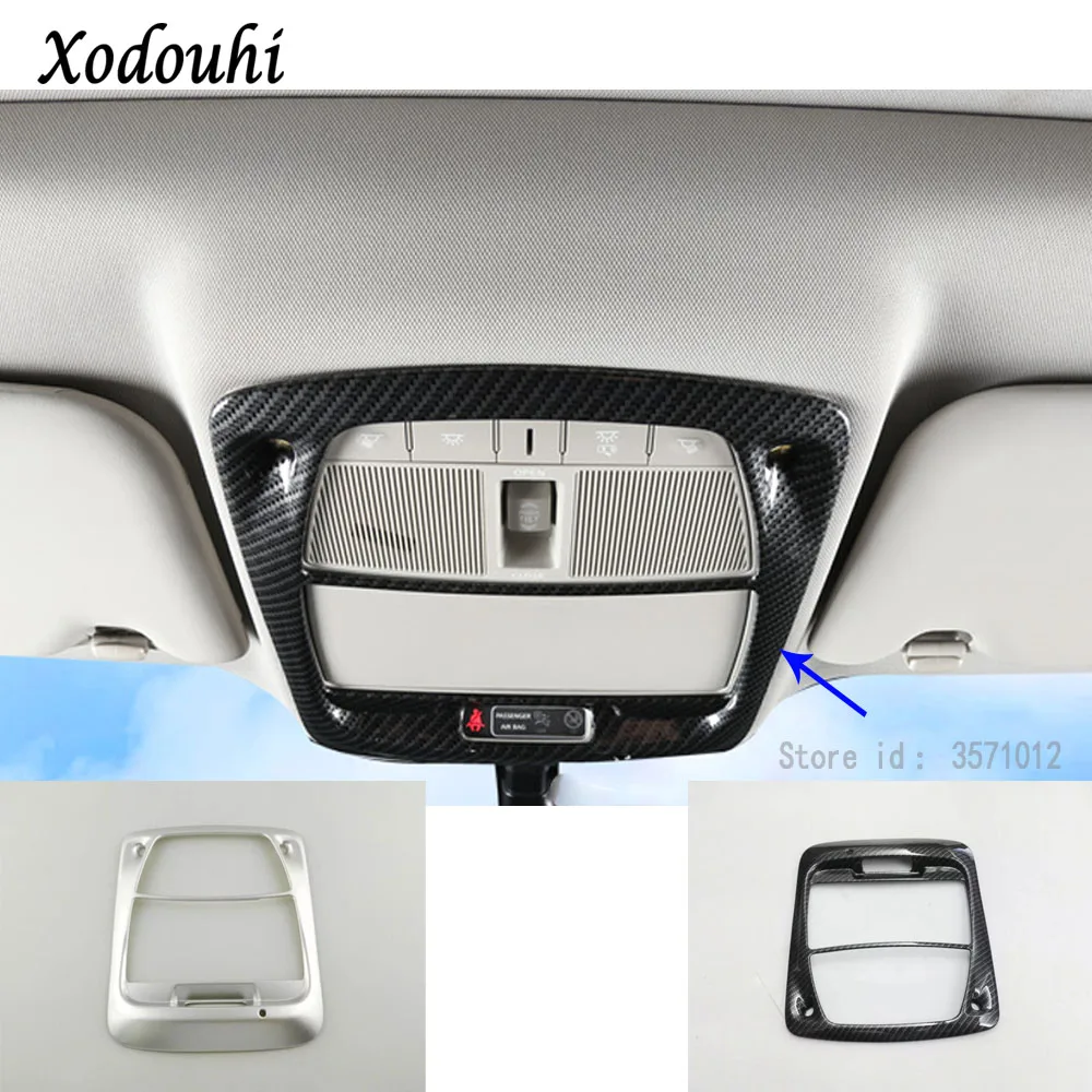 

For Renault Kadjar 2016 2017 2018 2019 Car ABS Chrome Front Head Read Reading Switch Light Lamp Frame Roof Trim Part Button 1pcs