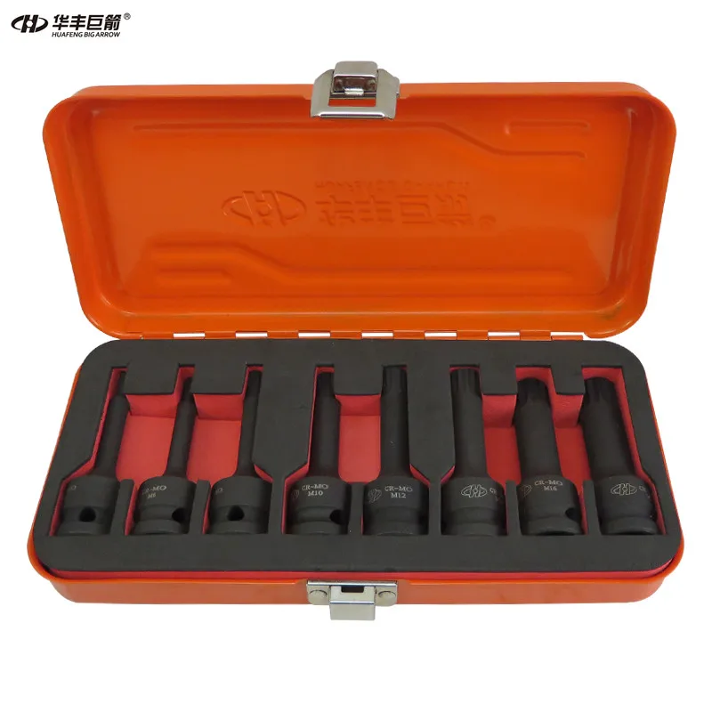 Головки huafeng Big Arrow Heavy Duty 1/2 &quotУдарный м головки для торцового ключа Набор 8 шт. M5 M6