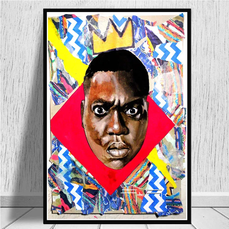 Постер и принты Новый Psychedelic известный B.I.G Biggie Тупак раппер звезда искусство