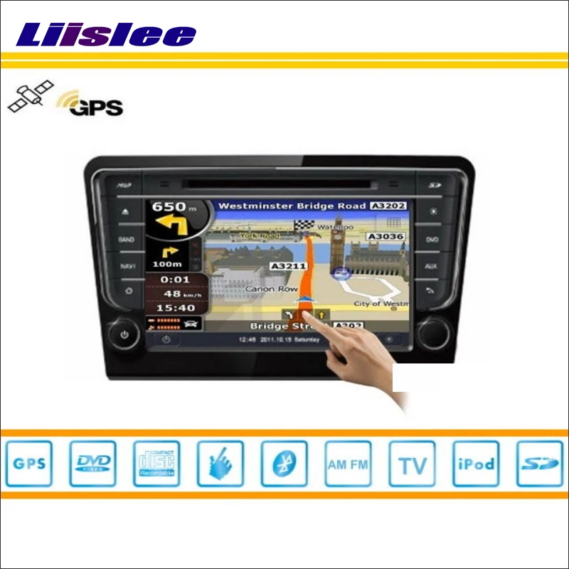 Liislee для Skoda Rapid 2013~ Автомобильный dvd-плеер gps Nav Navi карта навигации радио стерео CD iPod BT HD экран мультимедийная система