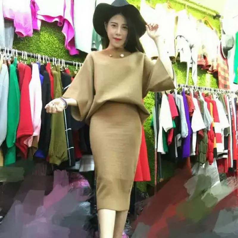 Женский трикотажный комплект из 2 предметов повседневный Фиолетовый Пуловер с