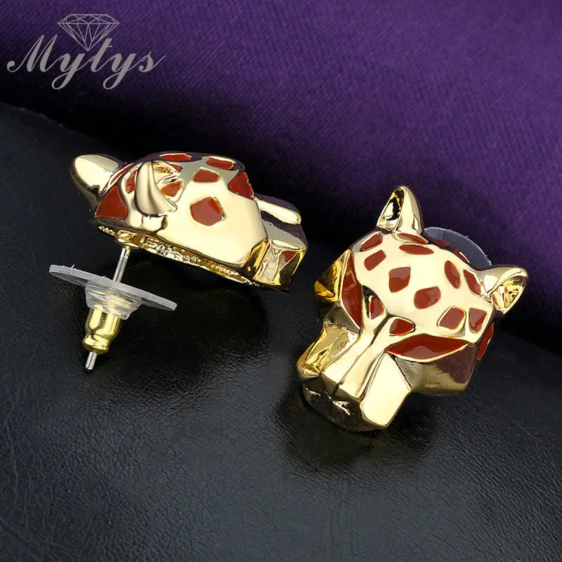 Mytys Наборы украшений в форме животных ожерелье с леопардом и серьги наборы Мода GP