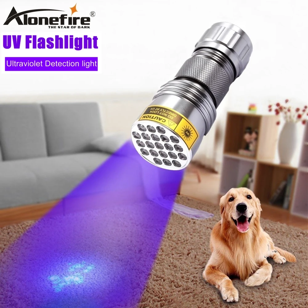 ALONEFIRE 21 светодиодный 395nm Ультрафиолетовый кошки собаки путешествий и занятий спортом отель невидимые