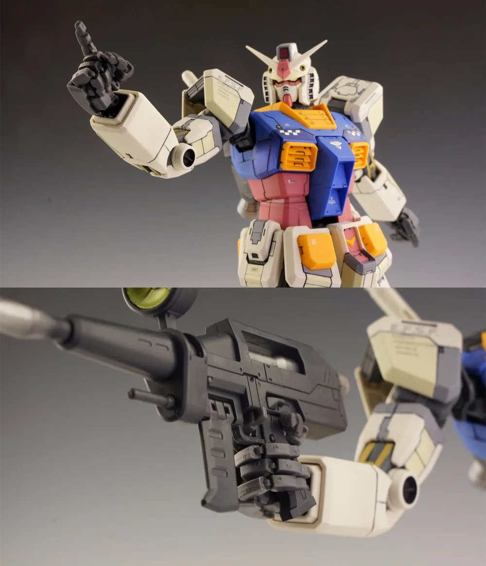 Huiyan все пальцы подвижных рук для Bandai 1/100 мг г. Sazabi Strike Gundam готовое изготовление|mg