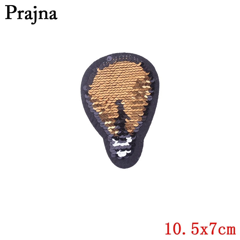 Фиолетовый Prajna кошка фрукты звезда нашивки с радугой Реверсивные изменения цвета Блесток Патч Одежда украшения Аппликации для одежды значок - Цвет: Фиолетовый