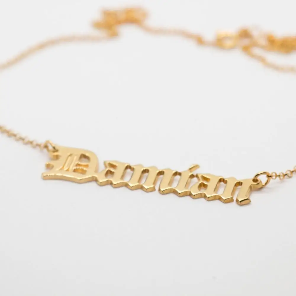 Золото Цвет Старый Английский ожерелья персонализированные пользовательские