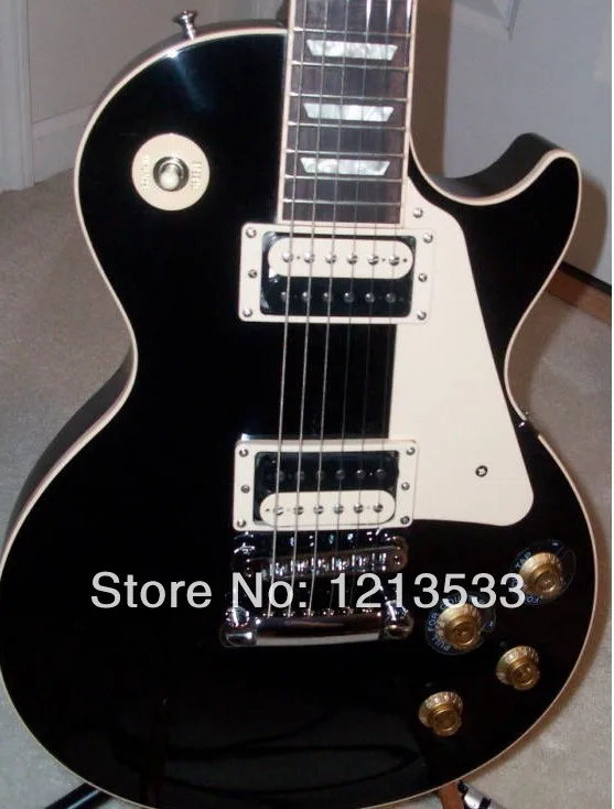 New arrival LP black STANDARD TRADITIONAL PRO 2014 EBONY Electric Guitar free shipping | Спорт и развлечения