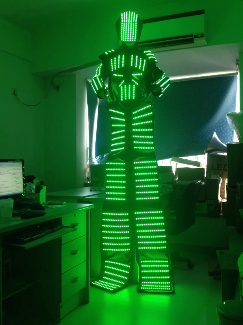 Сценический костюм робота из светодиодов светодиодный робот со светодиодным