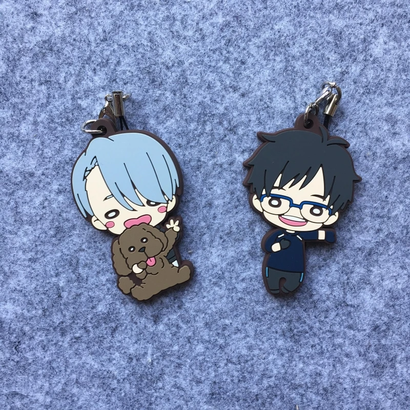 1 шт. аниме брелок YURI ON ICE Victor Nikiforov Yuri Брелок кацуки Portachiavi для телефона ремень
