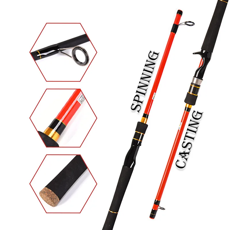 Углеродная спиннинговая сборная удочка для путешествий сверхпрочная