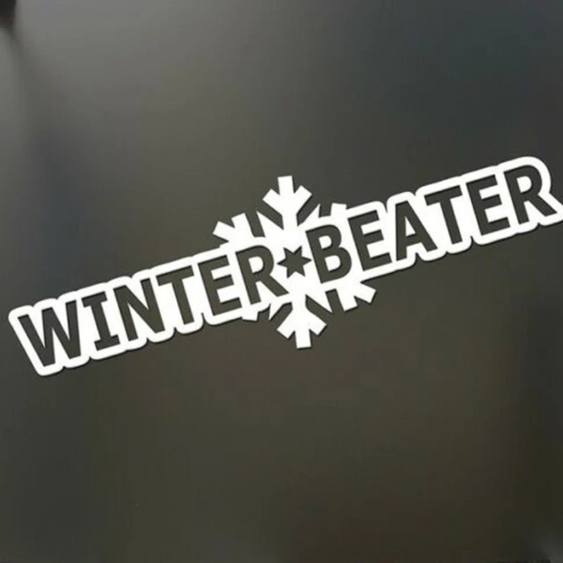 18*7 1 см шт. зимние белое Стикеры забавные Winterbeater опускается на автомобильное