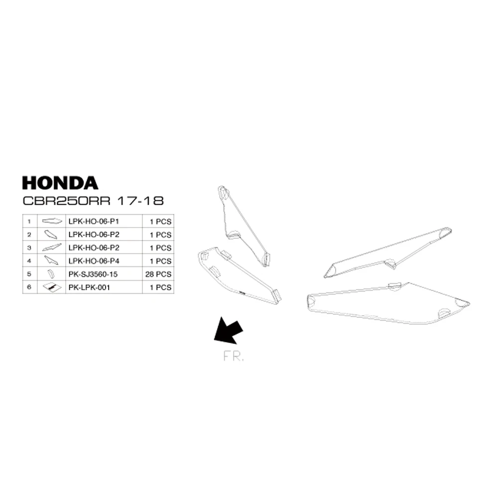 Мотоциклетные акриловые передние фары крышка экрана выстрел для HONDA CBR250RR CBR 250RR 250