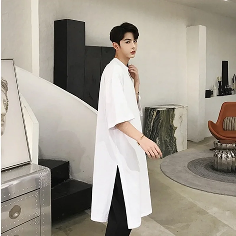 Дополнительная футболка с длинным рукавом для мужчин белая мужская рубашка в