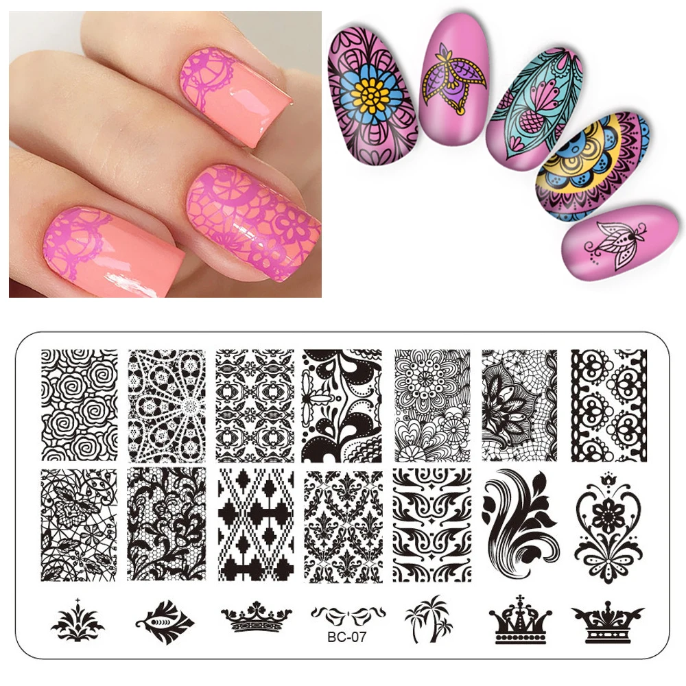 Новое поступление ногтей штамп шаблонные штампы пластины