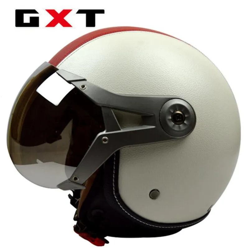 GXT мотоциклетный шлем для скутера, мотоциклетный шлем, 3/4, с открытым лицом, halmet, для мотокросса, Ретро стиль, мотоциклетный шлем, мотоциклетный шлем, cicleta Capacete - Цвет: 1