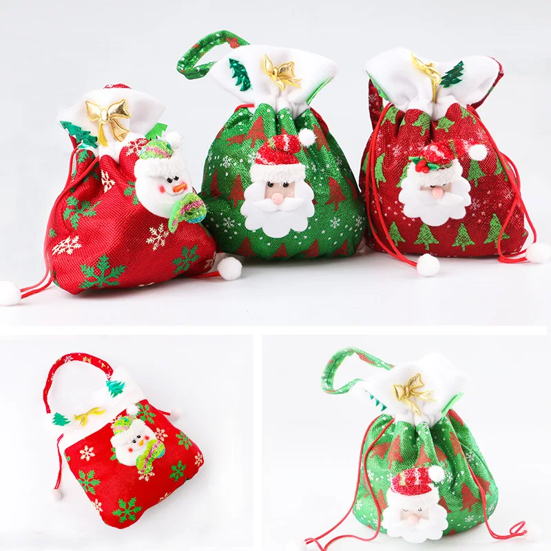 Рождественский подарок bagsChristmas украшения конфеты сумки Детская держатели