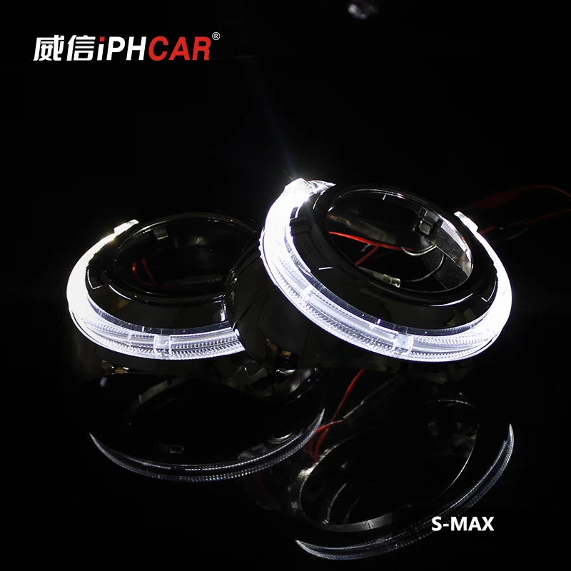 

Free Shipping IPHCAR Car Styling LHD/RHD Mini Bi-xenon Projector Lens Auto Angel Eyes Light Headlight Retrofit Xenon