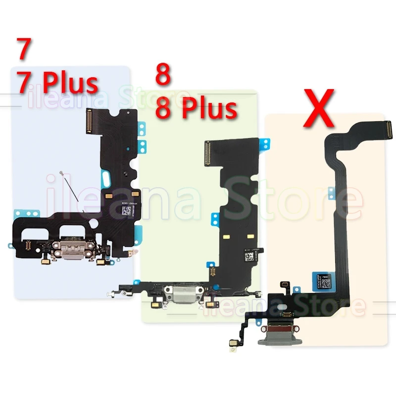 10 шт. для iPhone 6 6s 7 8 Plus X USB док станция разъем гибкий кабель 4 4s 5 5c 5s SE оптовая продажа