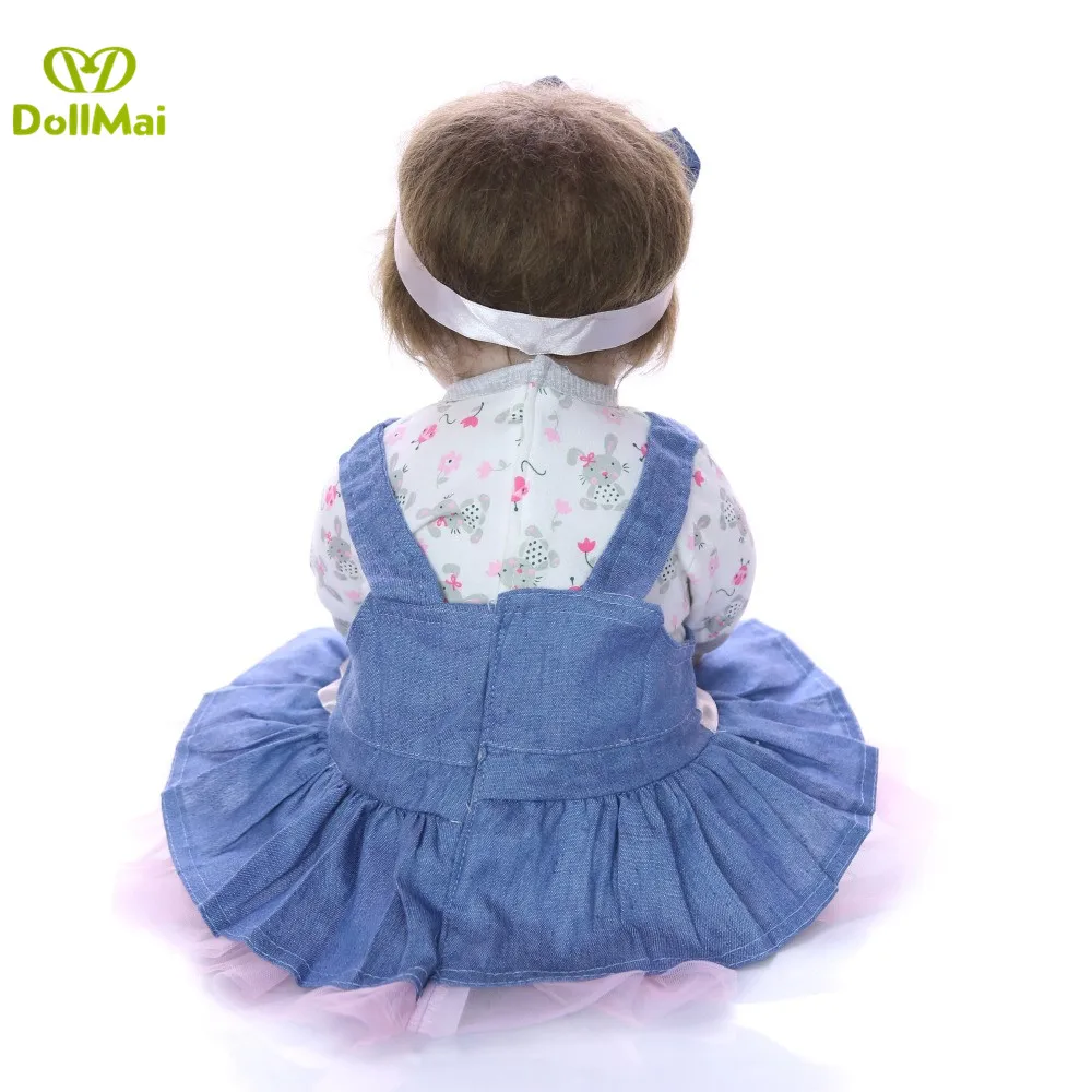 55 см Reborn Baby Doll Мягкая кукла из силикона детские игрушки Детская реборн recien nacidos