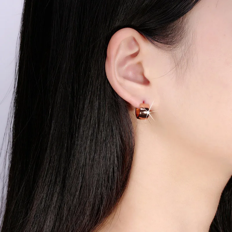 Женские серьги-кольца в стиле панк-рок серебристого цвета | Украшения и