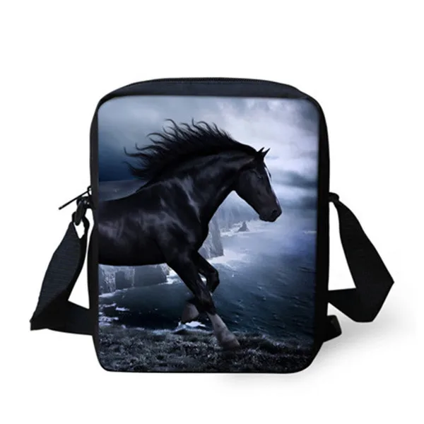 FORUDESIGNS/Crazy 3D Horse мужские сумки-мессенджеры детские маленькие сумки через плечо для мальчиков и женщин дизайнерские мини сумки через плечо с клапаном - Цвет: W950E