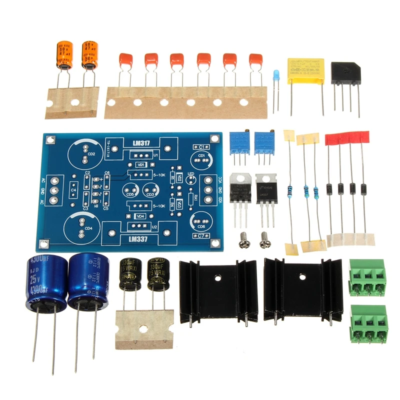 Lm317 регулируемый фильтрующий источник питания Lm337 модуль регулятора напряжения