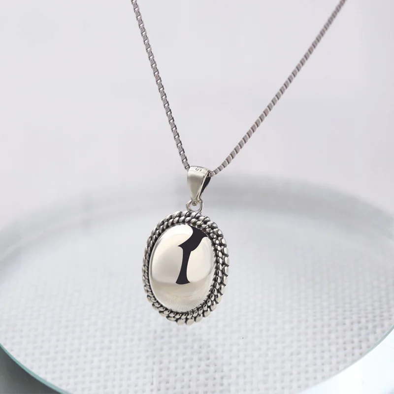 ABC Серебряное украшение S925 эллиптический зеркальный воротник Zodiaco signo signos collares para