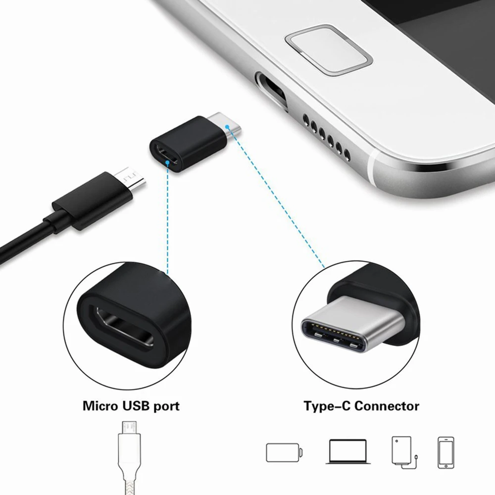 Адаптер Micro USB Type C для зарядки и передачи данных Samsung Galaxy S8 Plus S9 Note 8 Huawei P10 P9 Xiomi Mi A1