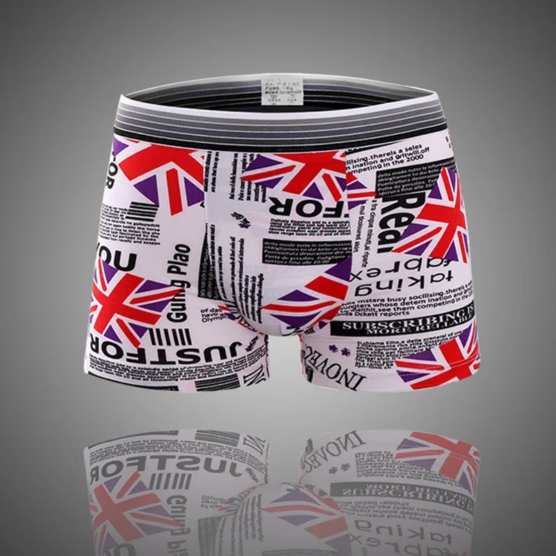 5 шт./партия модные мужские трусы боксеры мягкие дышащие с принтом шт.|boxer shorts|men boxer