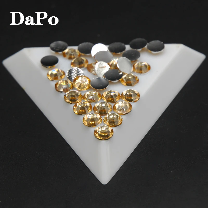 Стразы для дизайна ногтей акриловые Круглые бусины с плоской задней стороной