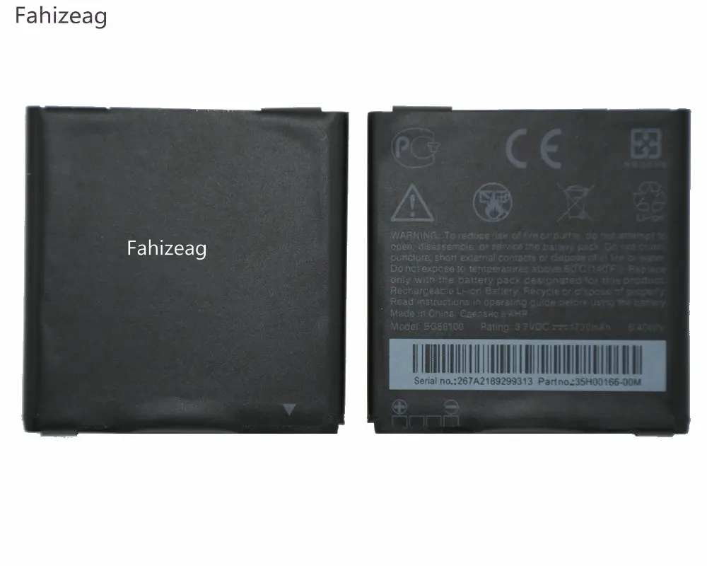 Сменный аккумулятор Fahizeag BG86100 для HTC G14 G17 G18 G21 G22 Радар 4G S610d Sensation XE Z710e Z710T Z715E |