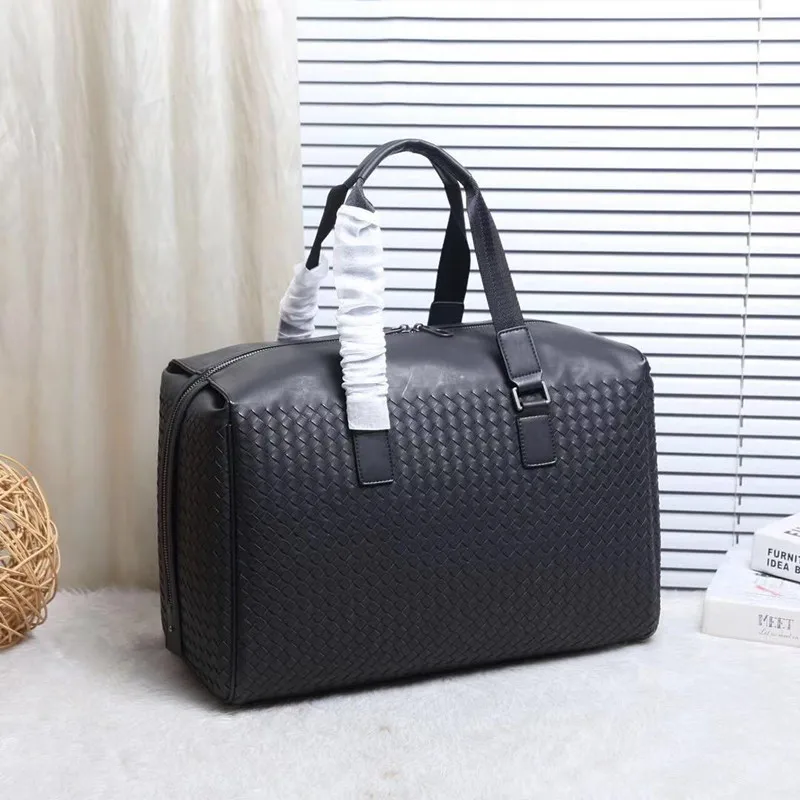 

Kaisiludi leather knitting men's and women's travel bag waxing leather shopping fitness bag single shoulder oblique satchel