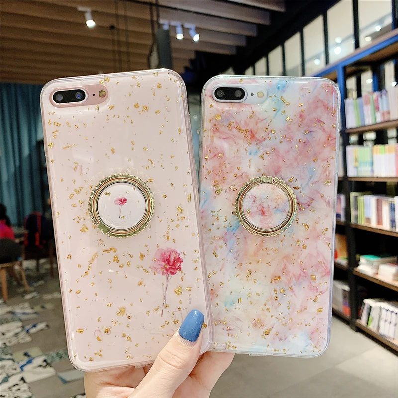 Модный Блестящий чехол из золотой фольги с градиентом для iphone XS Max X XR 8 7 6 6S Plus
